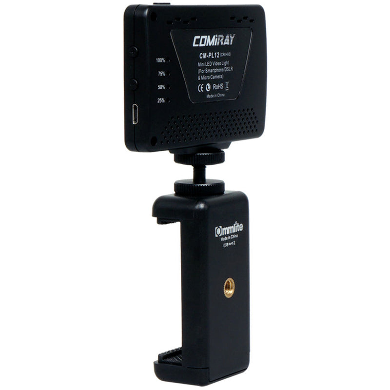Commlite CM-PL12II LED Video Light with Smartphone Holder