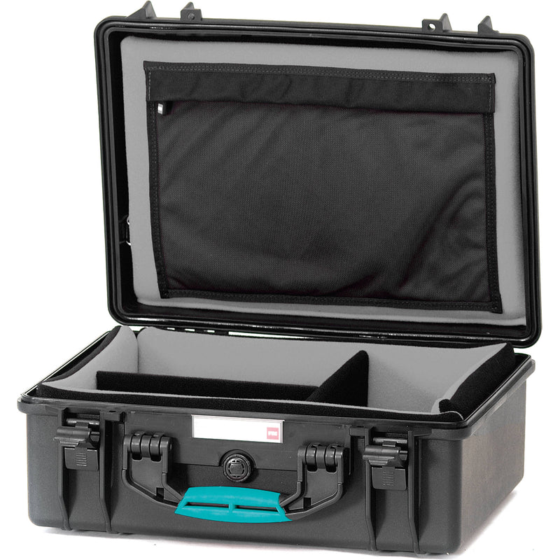 HPRC 2500BAG HPRC Hard Case with Bag and Dividers (Black with Blue Handle)