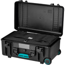 HPRC 2550F HPRC Wheeled Hard Case with Foam (Black with Blue Handle)