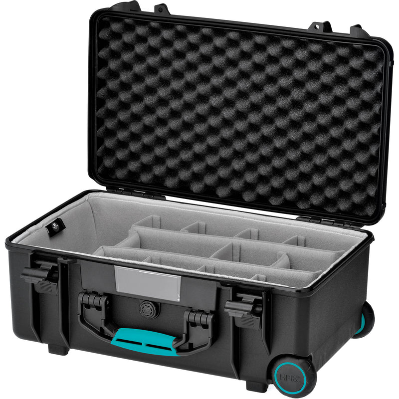 HPRC 2550E HPRC Wheeled Hard Case without Foam (Black with Blue Handle)