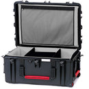 HPRC 2780WSFD Hard Case with Soft Deck and Dividers (Black with Blue Handle)