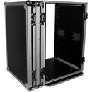 ProX 16U Vertical Amp Rack Mount ATA Flight Case 19"D - 4"Blue Casters