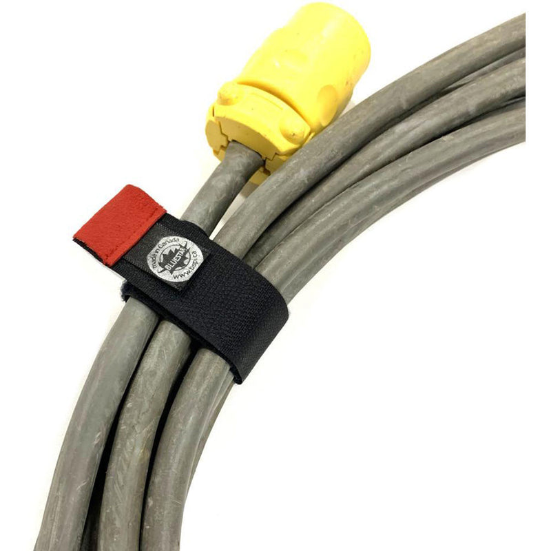 Bluestar Premium 13" Hook-And-Loop Cable Ties (5 Pack, Red)