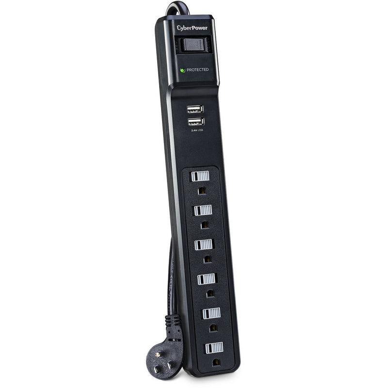 CyberPower P403URC1 4-Outlet Home Office Surge Protector (White)