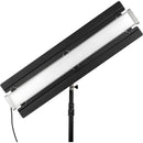 Genaray Clamshell Lighting 36" Soft Strip 4-Light Standard Kit with Stands