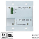 Key Digital 2x1 4K/18G HDBT PoH Wall Plate Switcher with HDMI & VGA, IR, RS-232 (Transmitter Only)