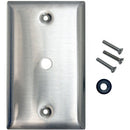Lowell Manufacturing Wall Plate-Stainless Steel, 1-Gang, Punched 0.375" Hole, Grommet