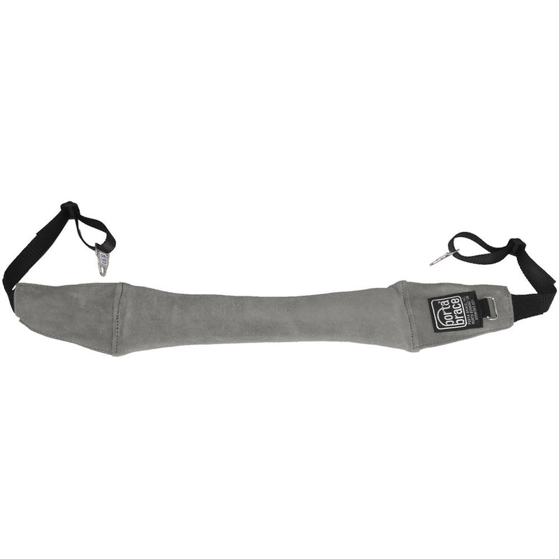 Porta Brace Heavy-Duty Suede Shoulder Strap with Camera Clips (Gray)