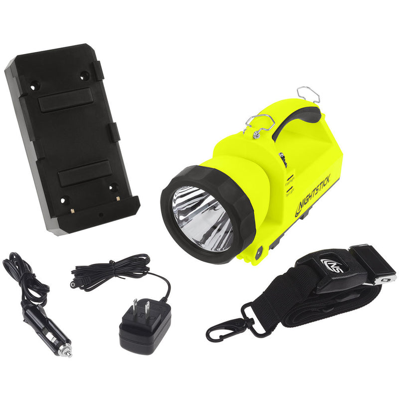 Nightstick X-Series XPR-5586GX Intrisically Safe Rechargeable Dual-Light Lantern with Pivoting Head (Green)