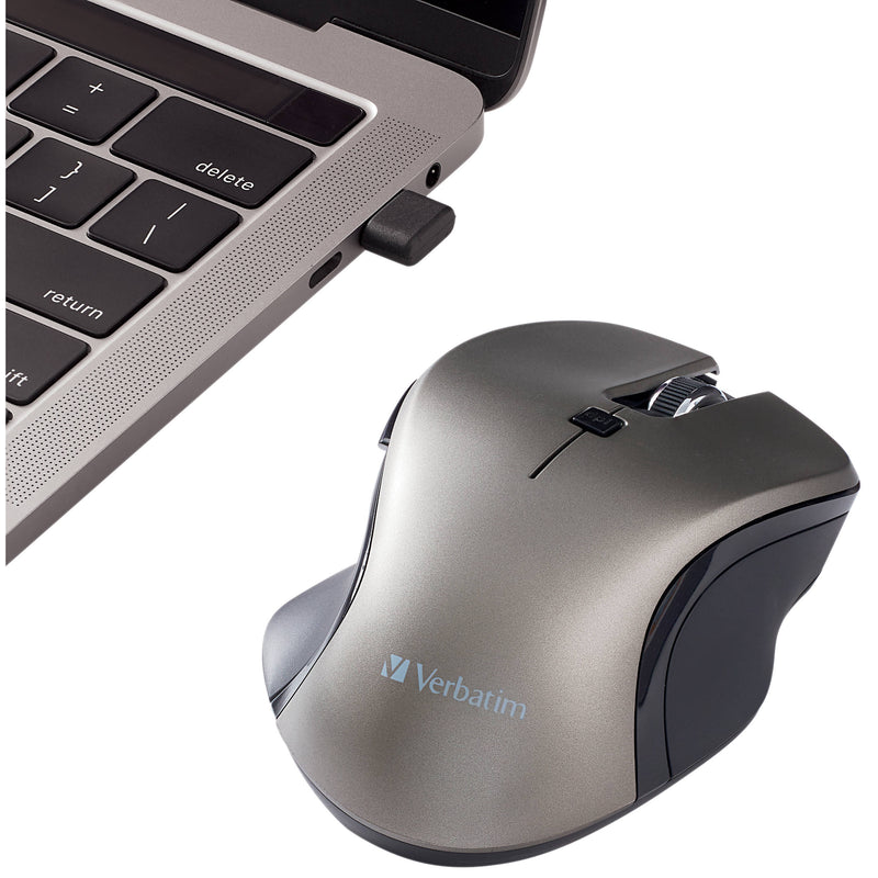 Verbatim Wireless Blue LED USB Type-C Mouse (Graphite)