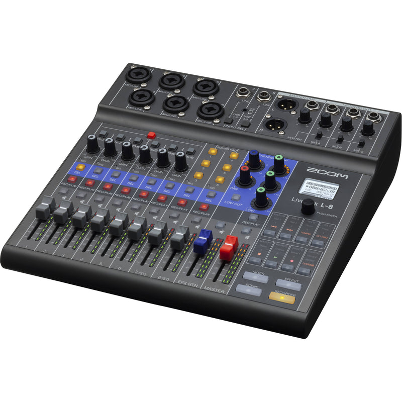 Zoom LiveTrak L-8 Portable 8-Channel Digital Mixer and Multitrack Recorder