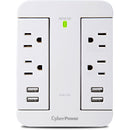 CyberPower Surge Protector-4 AC Outlet Wall Tap/900J/4-4A/125V