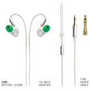 ADVANCED SOUND GROUP Model 3 Hi-Res MMCX In-Ear Monitors (Live Edition, Clear)