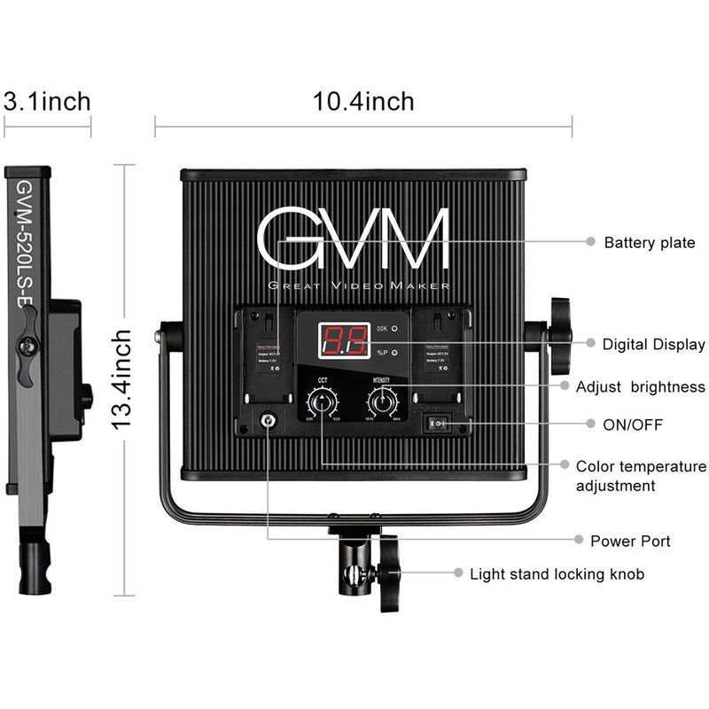 GVM 520LS-B Bi-Color LED 2-Panel Kit