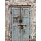 Click Props Backdrops Wooden Door Blue Backdrop (7 x 9.5')