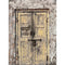 Click Props Backdrops Wooden Door Yellow Backdrop (7 x 9.5')