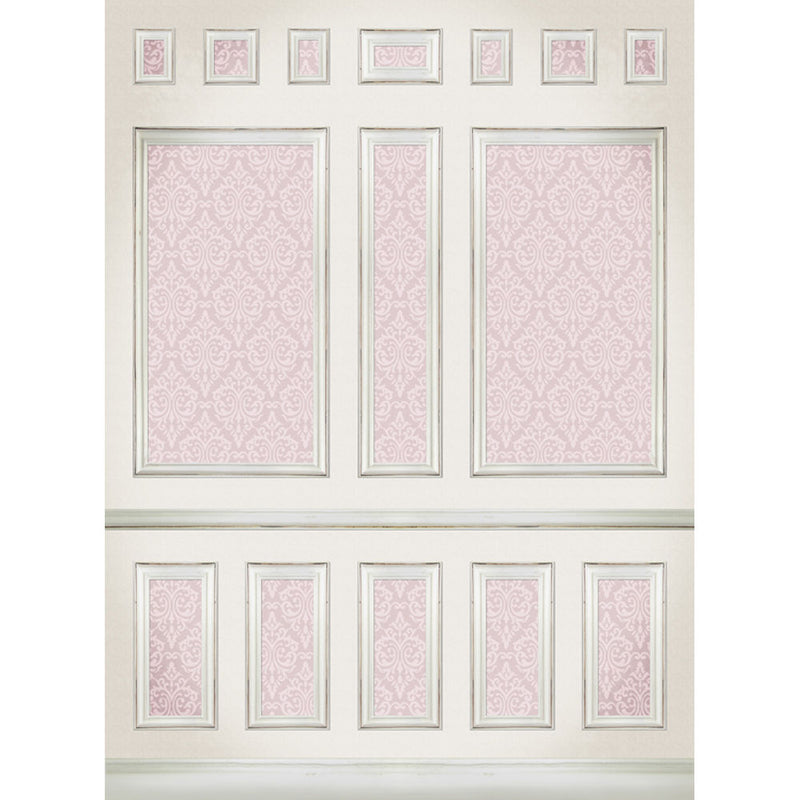 Click Props Backdrops Wallpapered Panels Pink Backdrop (7 x 9.5')