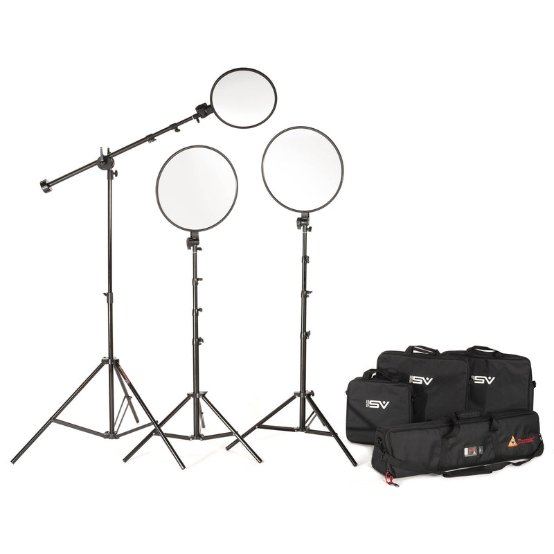 Smith-Victor Edge360 Bi-Color LED 3-Light Boom Kit