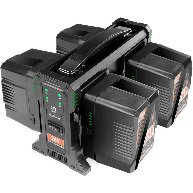 SHAPE FULL PLAY 4-Bay 26V Intelligent Lithium-Ion Battery Charger (V-Mount)