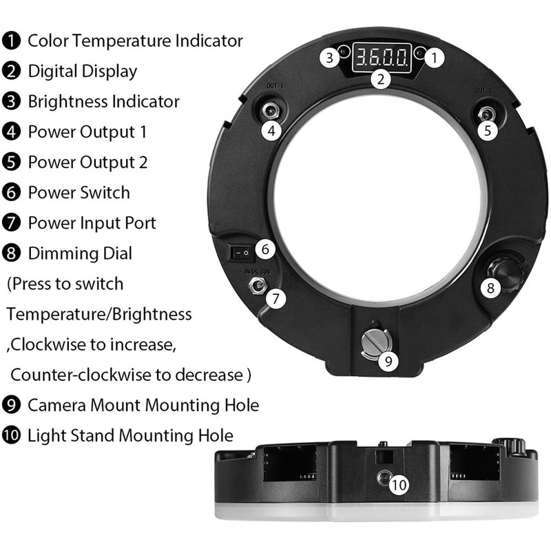 GVM -600S LED Ring Light