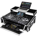 Odyssey Flight Zone Case with Laptop Platform and 2 RU Rackspace for Denon DJ Prime 4 (Silver-on-Black)