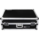 Odyssey Flight Zone Case with Laptop Platform and 2 RU Rackspace for Denon DJ Prime 4 (Silver-on-Black)