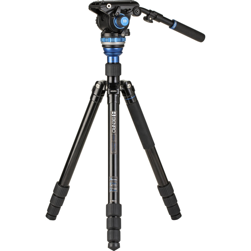 Benro C3883 Reverse-Folding Carbon Fiber Travel Tripod with S6Pro Fluid Video Head