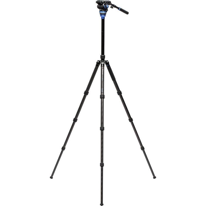 Benro C3883 Reverse-Folding Carbon Fiber Travel Tripod with S6Pro Fluid Video Head