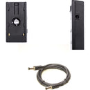 Bescor LP-E6 Battery Plate Kit with 2-Pin BMPCC 6K/4K Power Cable