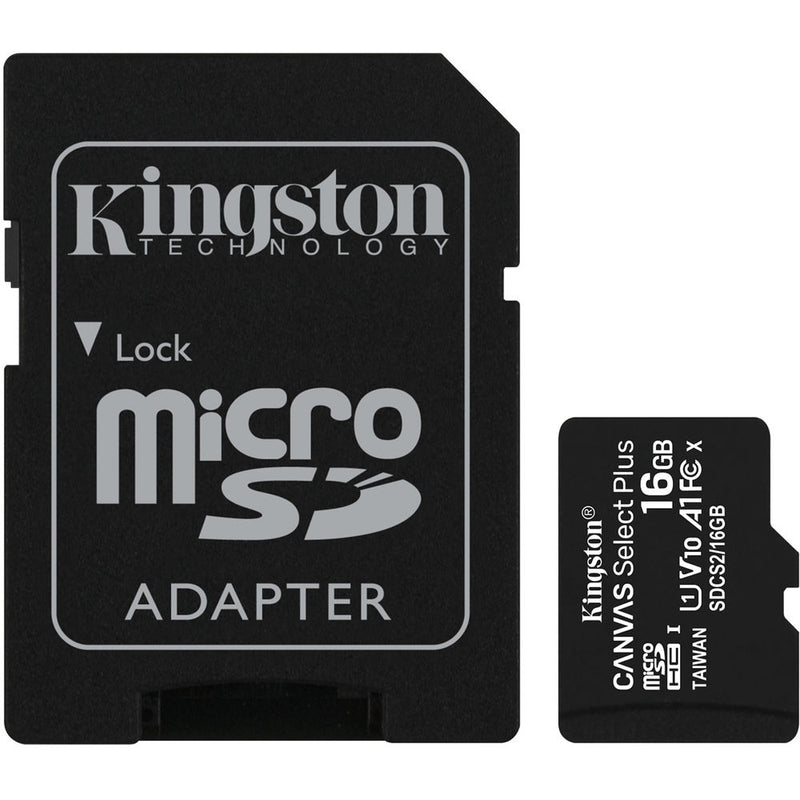 Kingston 128GB Canvas Select Plus UHS-I microSDXC Memory Card with SD Adapter