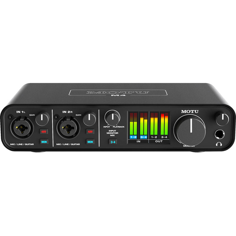 MOTU M4 4x4 USB Type-C Audio Interface for Recording, Mixing, and Podcasting