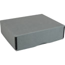 Archival Methods Deep 3" Flat Storage Box with Full Top (Gray, 8.5 x 10.5")