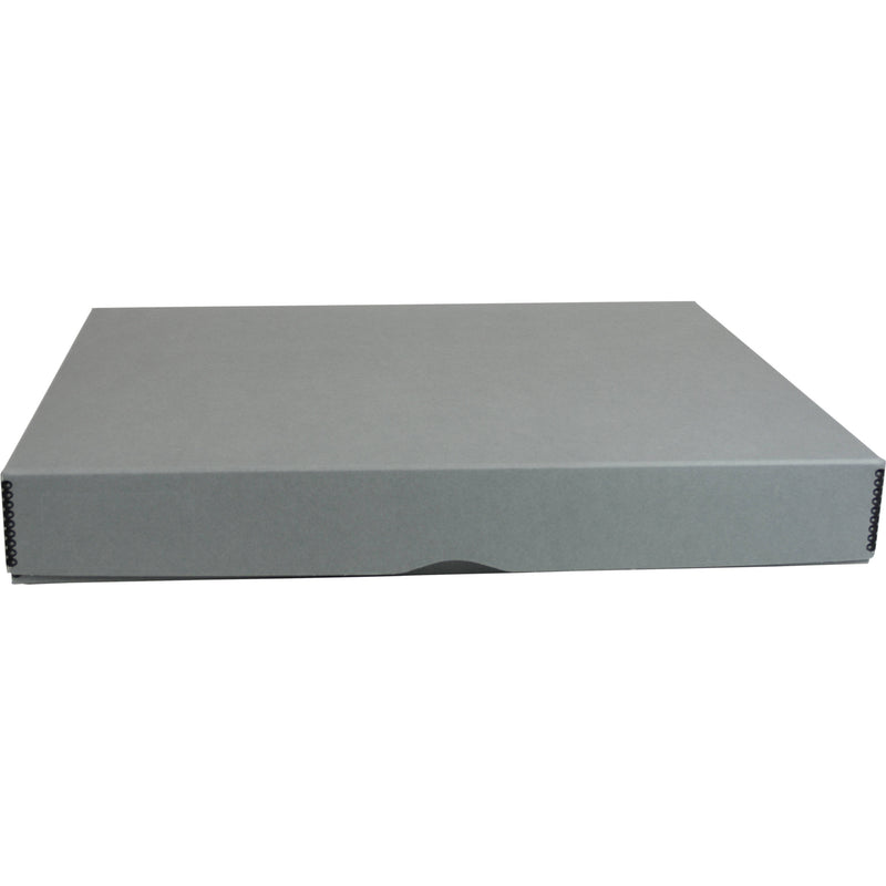 Archival Methods Deep 3" Flat Storage Box with Full Top (Gray, 8.5 x 10.5")