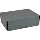 Archival Methods Deep 3" Flat Storage Box with Full Top (Gray, 8.5 x 10.5")