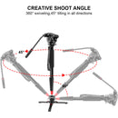 GVM Aluminum 5-Section Monopod with Video Fluid Head