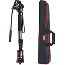 GVM Aluminum 5-Section Monopod with Video Fluid Head