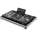 Odyssey Innovative Designs Denon Prime 4 Low-Profile Flight Case (Silver Hardware)