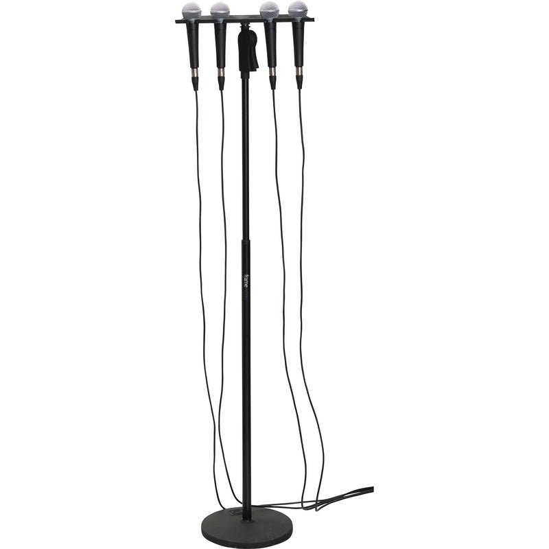 Gator Cases Frameworks Multi Mic Holder Stand-Mount Tray for up to Four Handheld Microphones