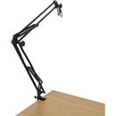 Gator Cases Frameworks Desk-Mounted Broadcast/Podcast Boom Arm Mic Stand