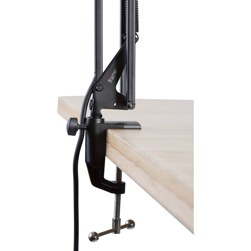 Gator Cases Frameworks Desk-Mounted Broadcast/Podcast Boom Arm Mic Stand