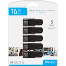 PNY Technologies 16GB Attache 4 USB 2.0 Type-A Flash Drive (5-Pack)