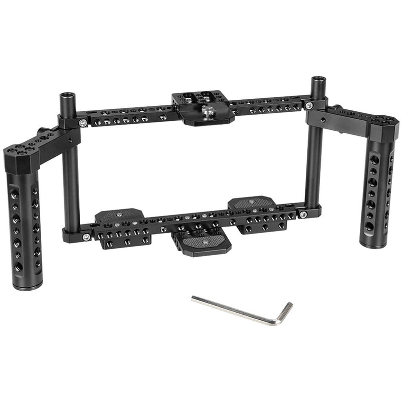 CAMVATE 7" Monitor Cage Kit with Dual Cheese Plate Handles