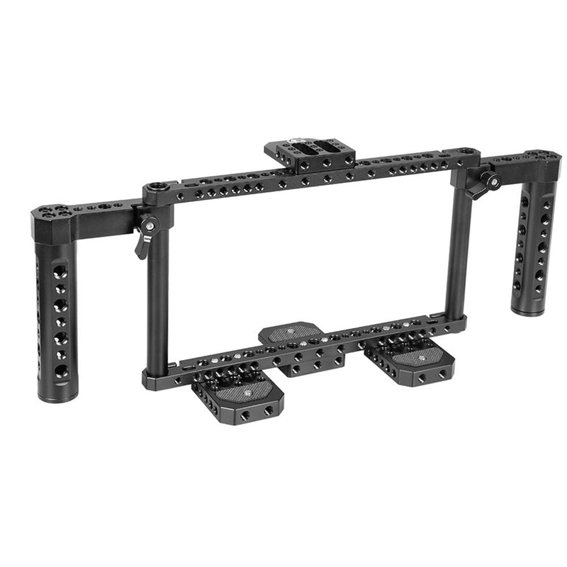 CAMVATE 7" Monitor Cage Kit with Dual Cheese Plate Handles