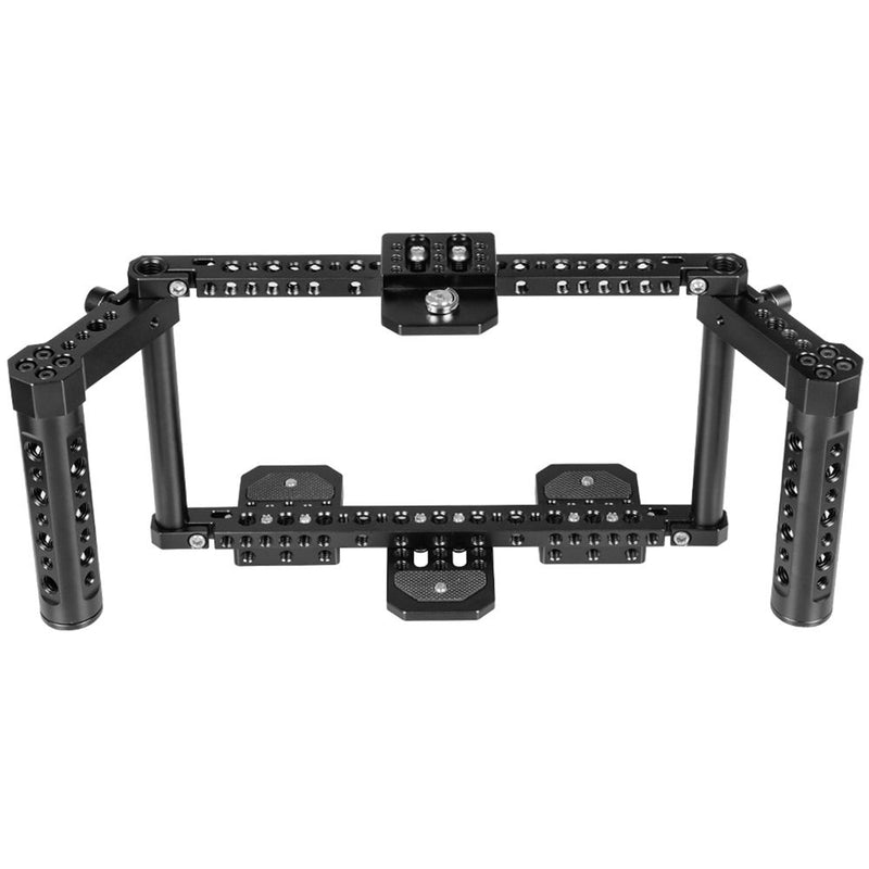 CAMVATE 7" Monitor Cage Kit with Dual Cheese Plate Handles