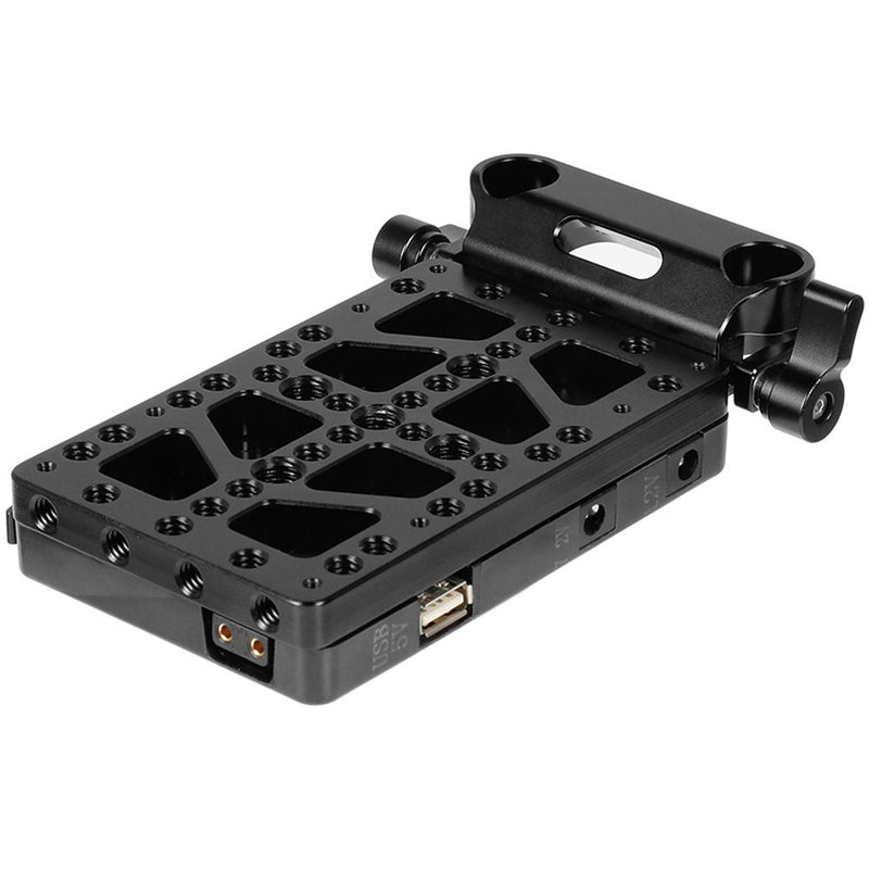 CAMVATE Gold Mount Battery Plate with Cheese Plate & 15mm Rod Clamp