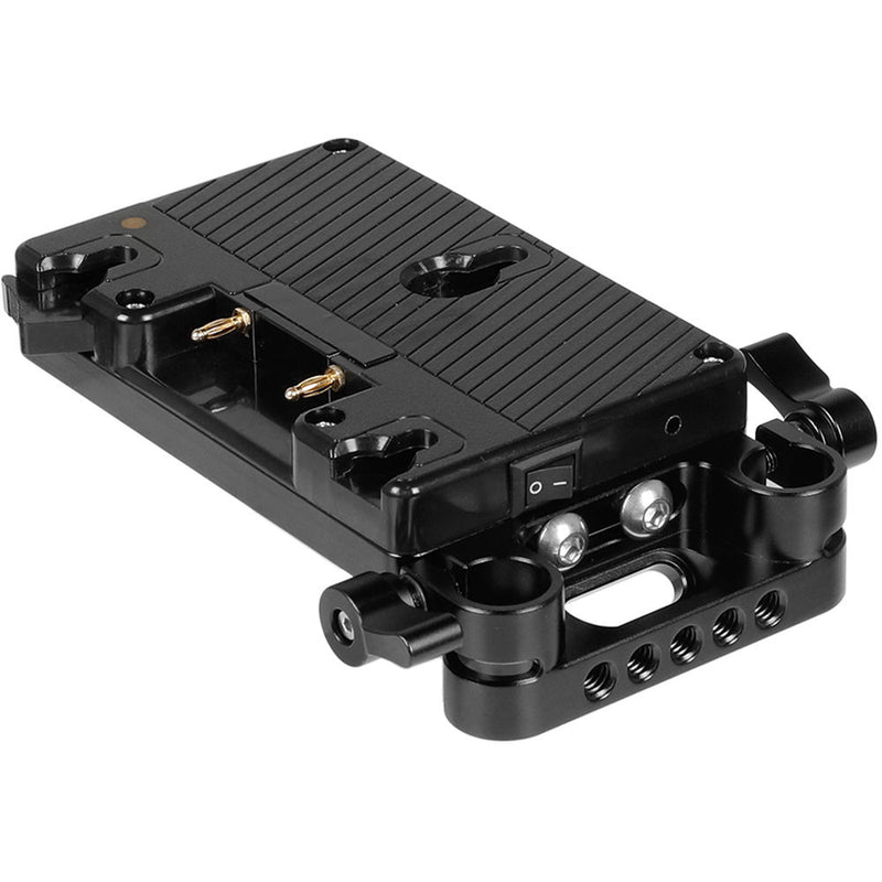 CAMVATE Gold Mount Battery Plate with Cheese Plate & 15mm Rod Clamp