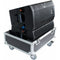 ProX Universal Line Array Speaker Flight Case with Wheels for Two Speakers (Silver on Black)
