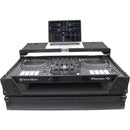 ProX LED Flight Case with 1 RU Rackspace and Wheels for Pioneer DJ DDJ-1000 (Black on Black)