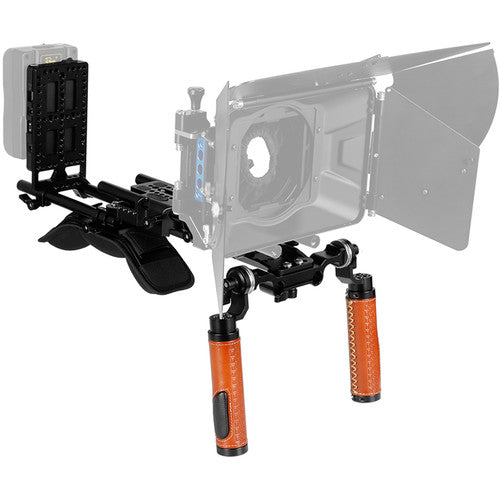 CAMVATE Camcorder Shoulder Mount Video Rig With 12" ARRI-Style Dovetail Bridge Plate
