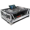 ProX XS-PRIME4 W2U Flight Case with 2 RU Rackspace and Wheels for Denon DJ Prime 4 (Silver on Black)